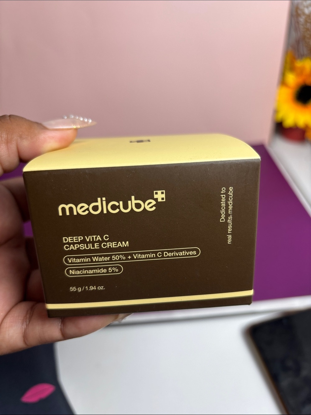 Medicube Deep Vita C Capsule Cream — Brightening Moisturizer in Yellow & Brown